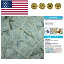 Desiccant Packs 100 Packets 2 Gram  Silica Gel Moisture Absorber for Storage ...