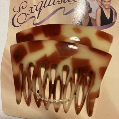 Goody Exquisite 2 Styling Combs Tan/Yellow, Browns 2.75” New 2000 (2 Diff.) A1 - Picture 3 of 11