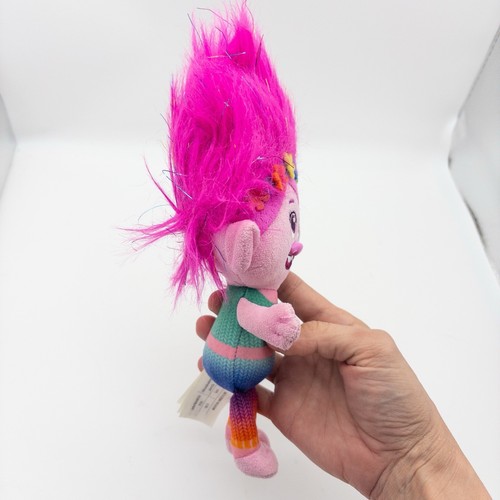 Dreamworks Trolls World Tour Grand Finale Poppy 8” Plush Doll Flower Crown - Picture 4 of 6
