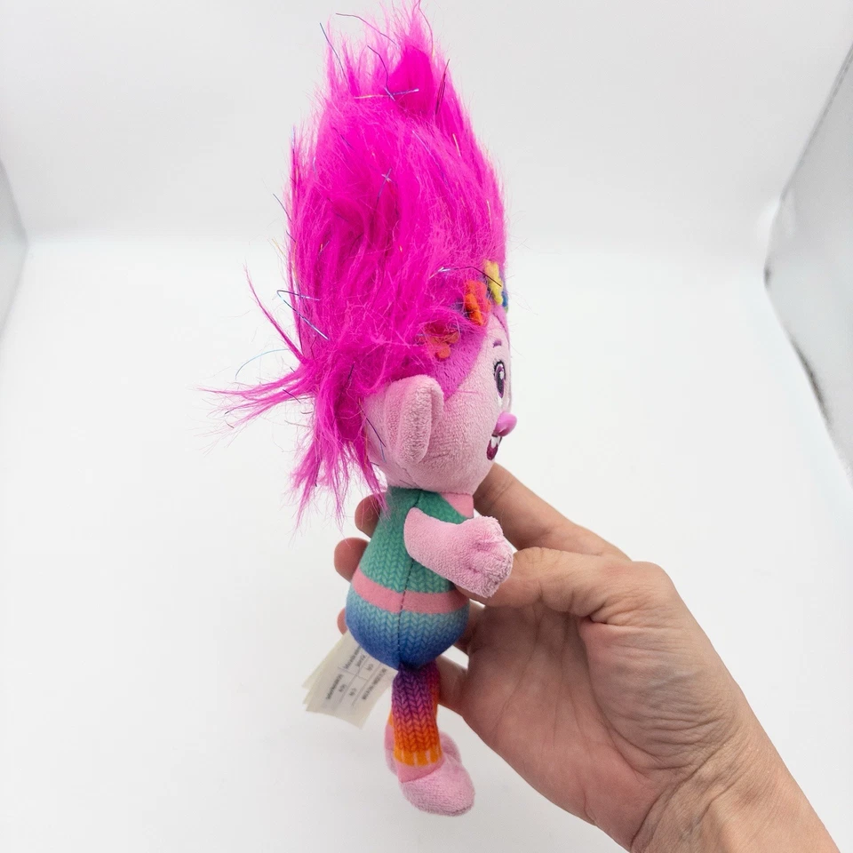 "Muñeco de peluche Dreamworks Trolls World Tour Grand Finale Poppy 8"" corona de flores" Foto 4 de 4