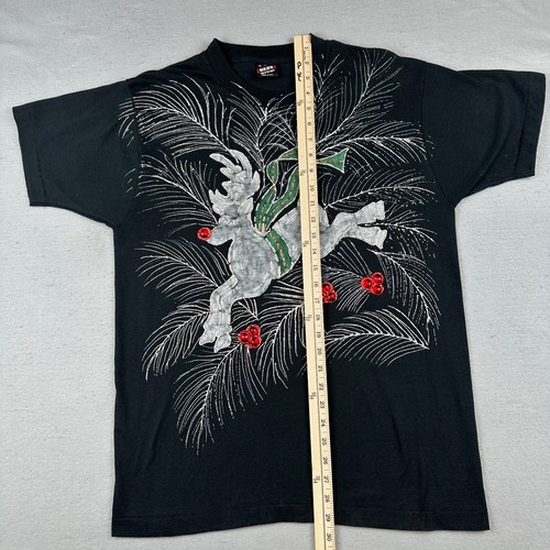 Camiseta De Colección Puntada Única Adulto Grande Negro Fruta Telar Mejor Fea Navidad Invierno - Imagen 6 de 11