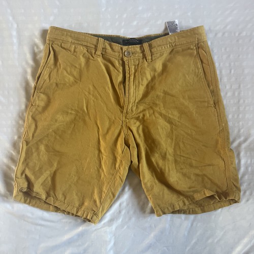 Banana Republic Mens Shorts Aiden Khaki Gold Size 32 Cotton Blend