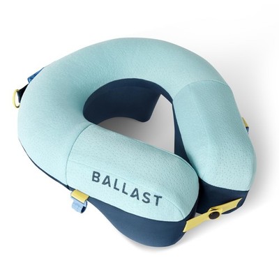 Ballast Pro Beach & Travel Pillow   Inflatable Neck Pillow for Airplanes,