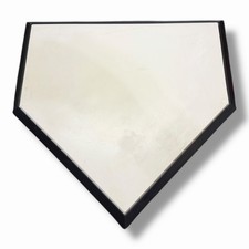 Official Size Pro Baseball Home Plate With Spikes White/Black NEW