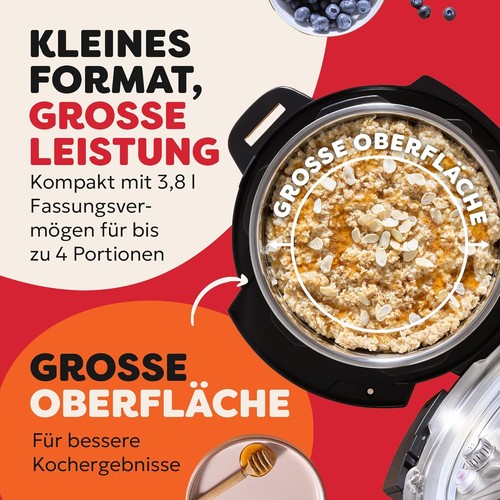 INSTANT POT Classic Mini 7in1 Multikocher 3,8L 800W Slow Cooker Schongarer Black - Bild 4 von 8