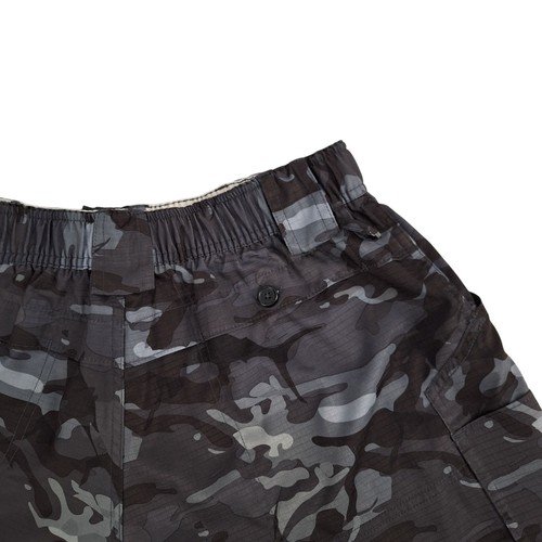 Aftco Original Angelshorts Herren 32 x 6" grau Tarnmuster Knopf Cargo elastischer Bund - Bild 12 von 16