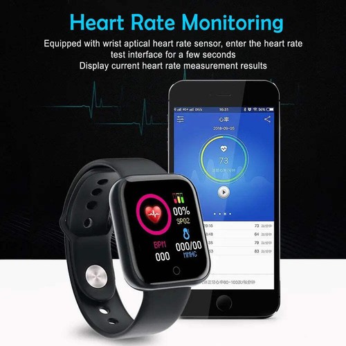D20 y68 Montres Intelligentes Électronique Sport Smartwatch Fitness Tracker pour Android S - Photo 4 sur 21