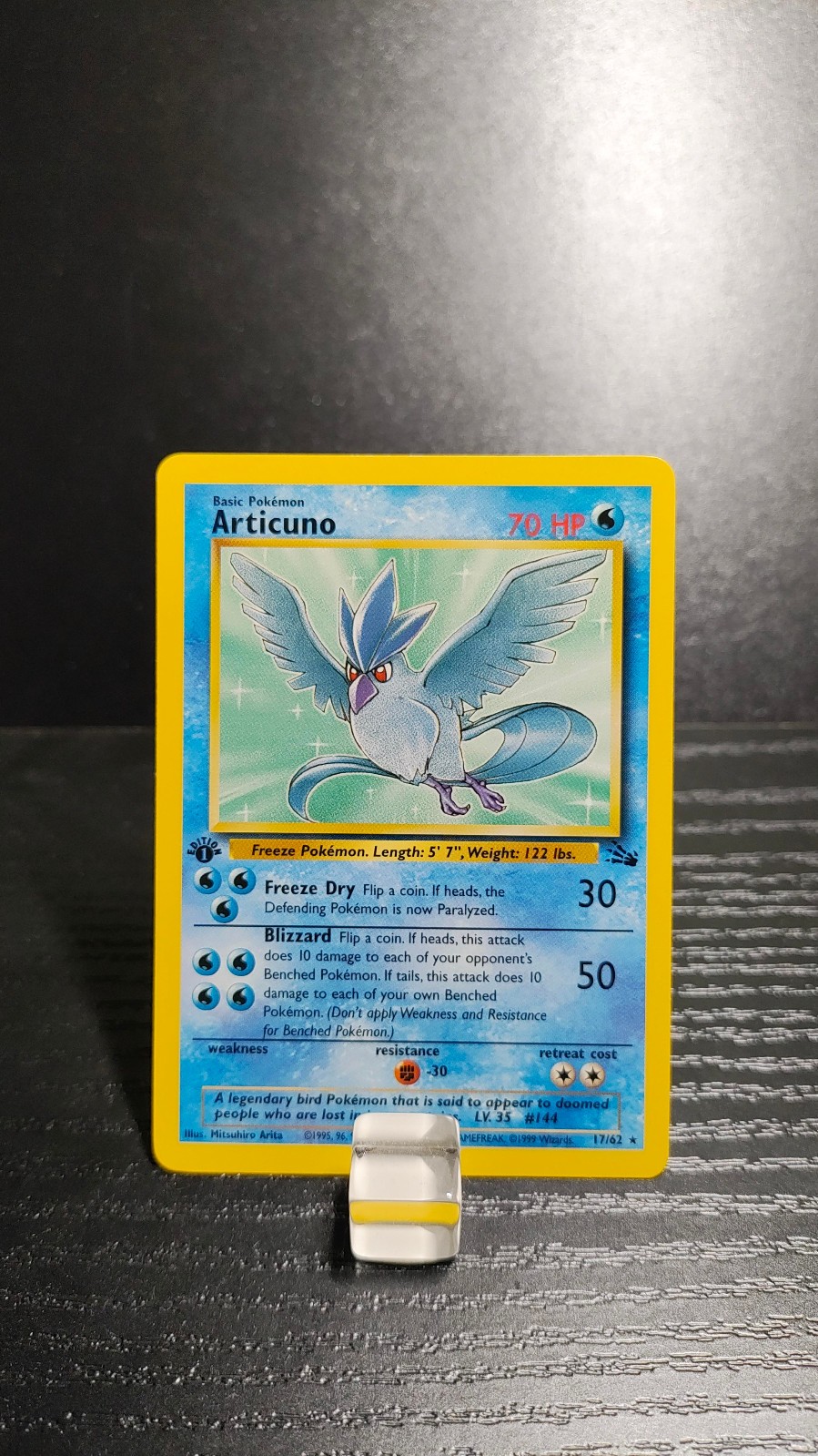 Articuno - 1st Edition - Fossil 17/62 - Near Mint-Exc - Pokemon Card
