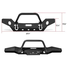 For 2007-2018 Jeep Wrangler JK Unlimited with Fog Light Hole Front Bumper