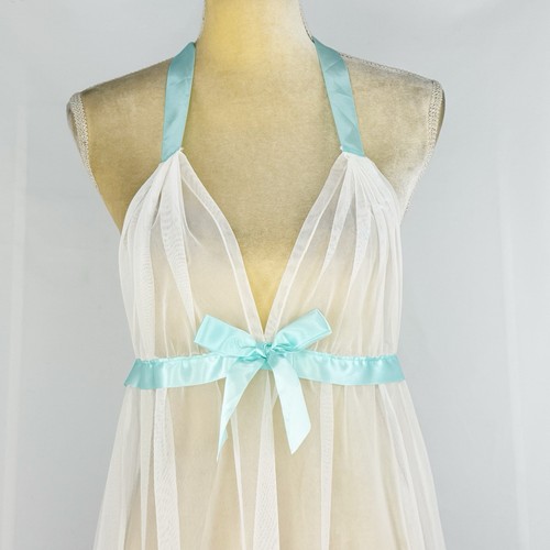 Lencería para mujer Babydoll de encaje sexy exótico camisones malla transparente halter talla L - Imagen 5 de 20