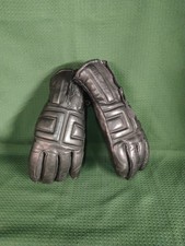Vintage Ladies Winter Gloves Black Leather Thinsulate Size Small Japan