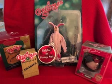 “A Christmas Story” (3) Lot: Bunny Suit, Leg Lamp (W/Sound) & Flick Flagpole