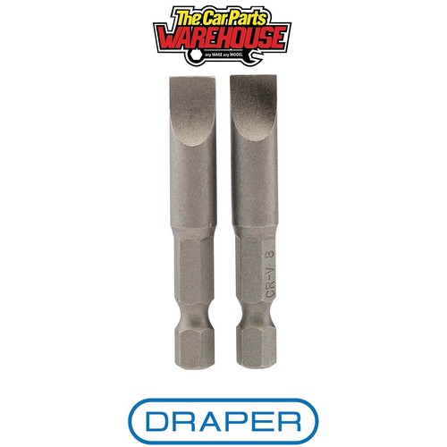 Draper 64226 Glatt-Einsatz-Bit 8 mm 1/4 Zoll Sechskant 50 mm lang (2er-Packung) - Bild 1 von 4