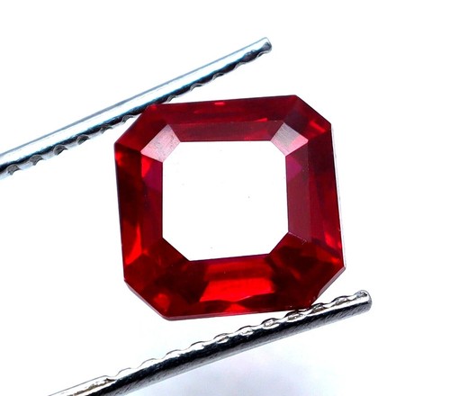 6.75 Ct Natural Red Ruby Certified Asscher Cut Faceted Loose Flawless Gemstone - Picture 6 of 7