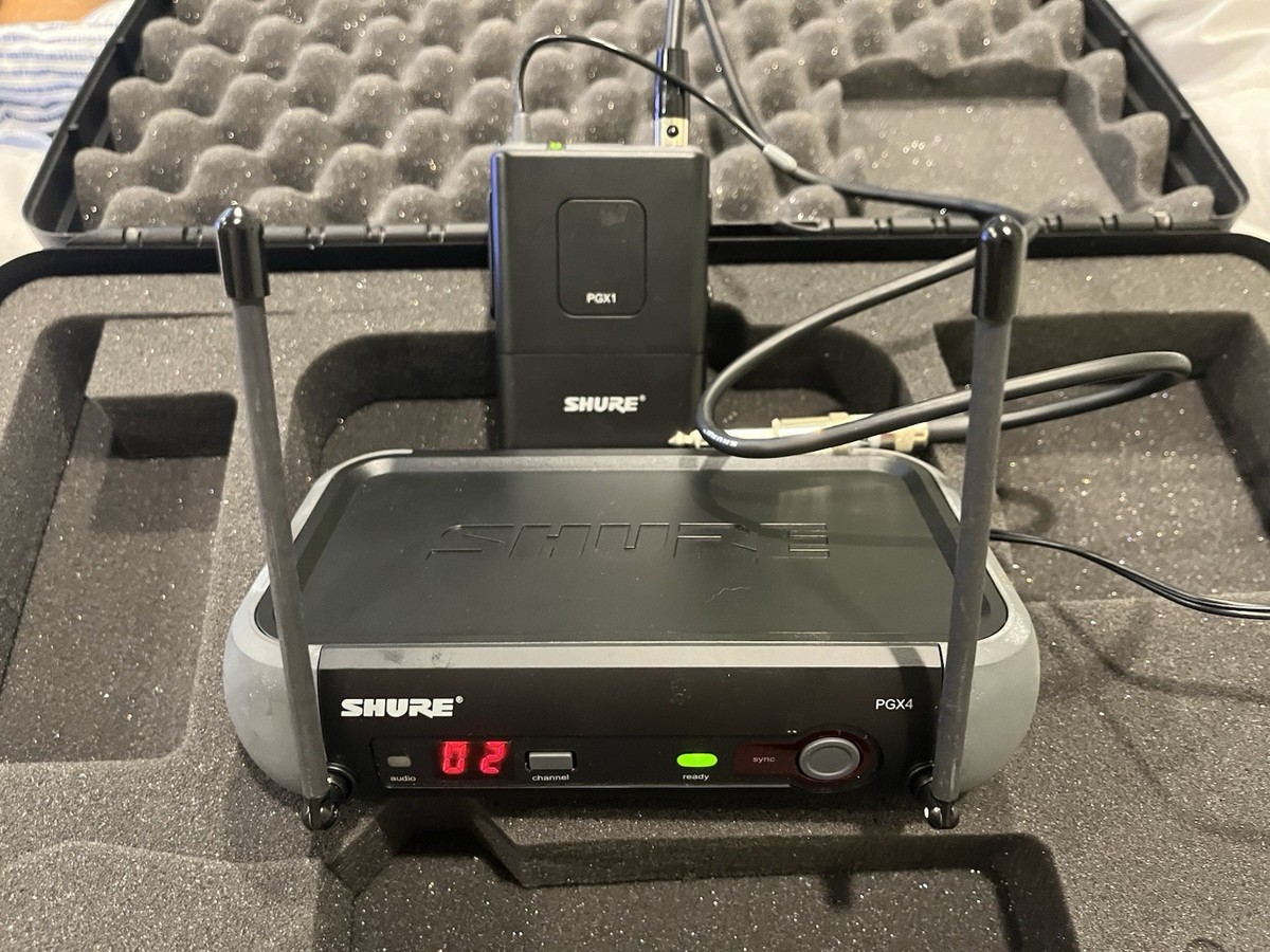 SHURE PGX4 PGX1 PS20 Wireless Microphone Guitar Kit 524-542 MHz