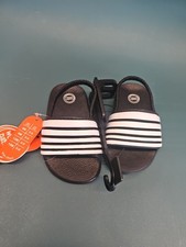 NWT Wonder Nation Toddler Size 5 Sport Slide Sandal Black White Water Friendly