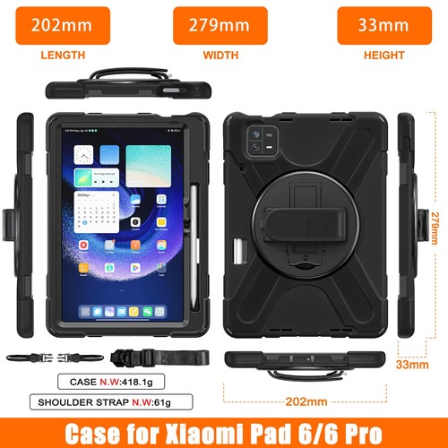 Stoßfeste robuste Handschlaufe Ständer Hülle Cover für Xiaomi Mi Pad 6/6 Pro 2023 - Bild 5 von 49