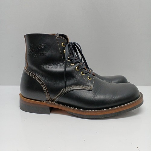 Botas DANNER D1803 Cuero Negro Semi Vestido Botas de Trabajo Talla US 11 Usadas Excelente - Imagen 5 de 8