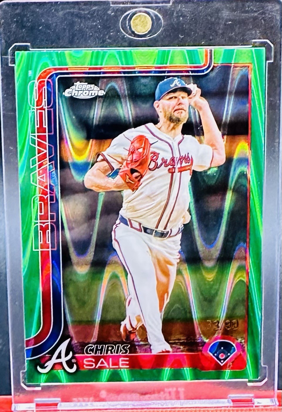 /99 Chris Sale Green Raywave Refractor 2025 Topps Chrome Atlanta Braves SP