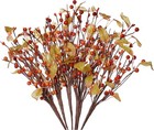 VioletEverGarden 6PCS Fall Stems, Artificial Picks Berry Multicolor-2