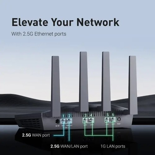 GL.iNet Flint 2 (GL-MT6000) home and office router, 8-Stream Wi-Fi 6 technology - Picture 6 of 9