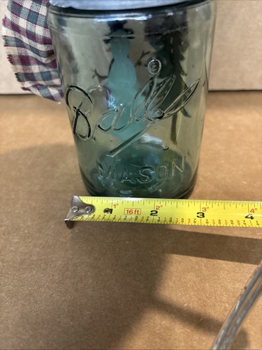 Handpainted Lamp snowman w/Christmas Xmas tree Primitive Ball Mason Jar #N - Picture 19 of 19
