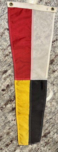 Vintage Navy Number 9 Signal Flag Pennant Maritime - Picture 1 of 2