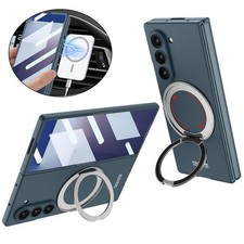 Magnetic Rotating Bracket Wireless Charging Phone Case for Samsung Z Fold 7 6 ,.