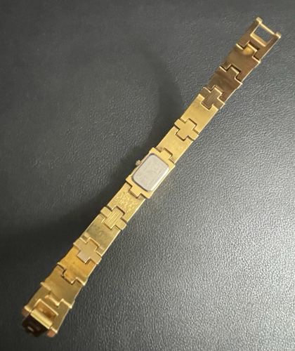 Vintage Anne Klein Watch Ladies Hidden Dial Bracelet Swiss Gold Tone WORKS - Picture 8 of 13
