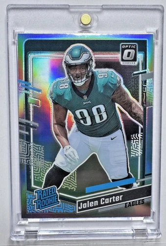 Jalen Carter 2023 Panini Donruss Optic Preview HOLO PRIZM RC ROOKIE #381 Eagles