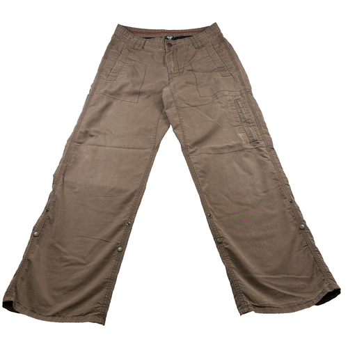 Prana Hose Herren 30 braun atmungsaktiv wandelbar Wandern Outdoor Reißverschlusstaschen Knopf - Bild 1 von 16