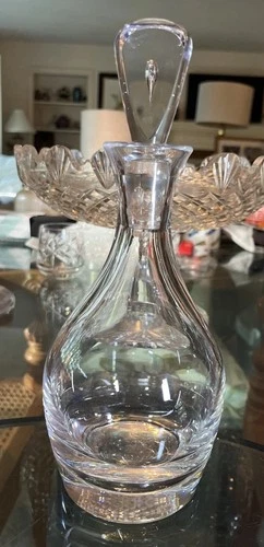 Steuben American Art Glass Teardrop Decanter 7956 George Thompson 10.75” w/ Bag