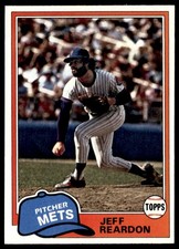 1981 Topps #456 Jeff Reardon RC Mets