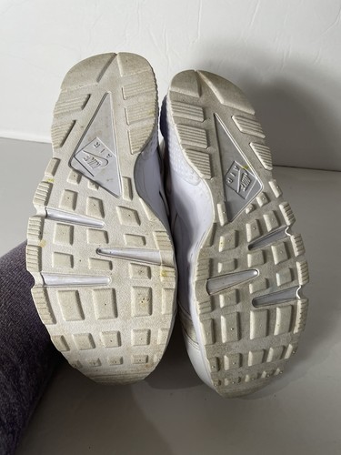 Nike Air Huarache Hombres Talla 10.5 Blanco Atlético Correr Caminar Zapatos Tenis - Imagen 5 de 6