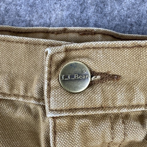 L.L. Pantalones Bean Para Hombre 30x32 Tostado 100% Algodón Pato Lona Utilidad Ropa de Trabajo MANCHAS - Imagen 9 de 11