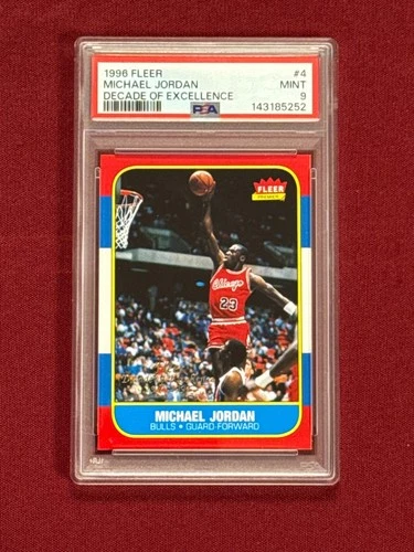 MICHAEL JORDAN 1996 Fleer #4 PSA 9 Decade of Excellence Mint Chicago Bulls