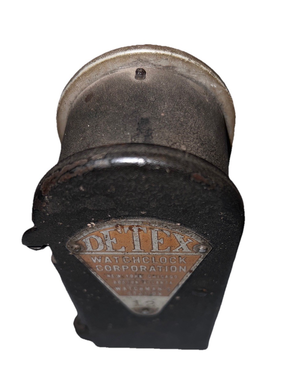 Vintage DETEX Watch Clock Corp Watchman’s Station Box #16 w/ #16 Key on Chain