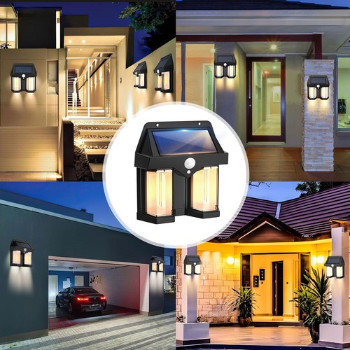 Luci Portico Sensore di Movimento Solare 1pack Luce Esterno, 3 Modalità di Illuminazione Crepuscolo T... - Foto 2 di 7