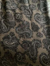 Vintage Fabric Earthy Paisley Loomskill Inc. 60 Inches X 130 Inches Unused