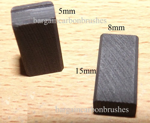 Carbon Brushes TO FIT Spit Hammer Drill 321, 325, sp21 Pair New 5mm x 8mm -A1 - Picture 2 of 2