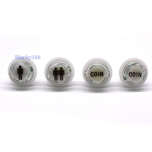 4 Pcs 24mm Arcade LED Push Buttons illuminated COIN 1P 2P DIY Red Blue Green New - Picture 24 of 29
