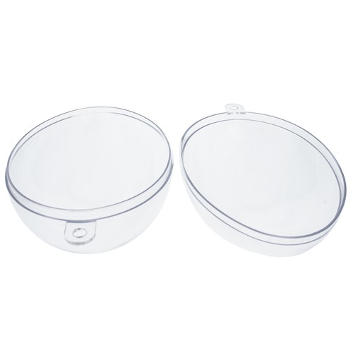 Set of 3 Clear Plastic Egg Ornaments 4.35 Inches (100 mm) - Picture 4 of 5