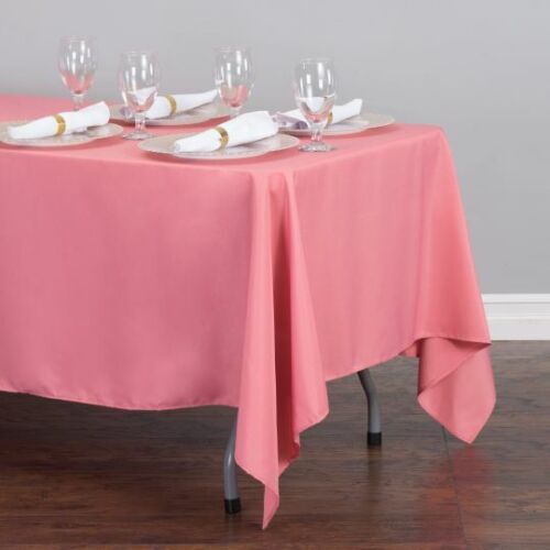 1/10 Pk 70 X120 in. Rectangular Polyester Tablecloth Wedding Party Event Banquet - Picture 6 of 60