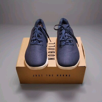 NOBULL JUST THE HORNS UNISEX SUPERFABRIC TRAINER NAVY/IVORY 14M/15.5W EUC $139