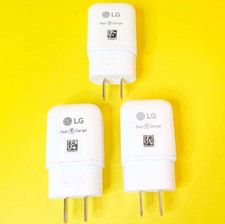 LOT 3x ORIGINAL OEM LG WALL PLUG CHARGERS USB CELL PHONE AC POWER ADAPTERS 9V 5V