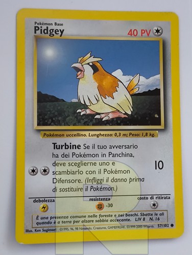 Pidgey ® Set Base 57/102 ® Comune ® Pokemon ® Italiano ® EX - Foto 3 di 4