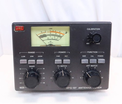 JRC NFG-97 ANTENNA TUNER 1.8-30MHz Analog meter Working With Box manual Used