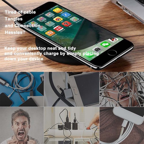 (15W Fast) Qi Wireless Charger Pad For Samsung Galaxy S9/9+/S8/S8+/S7/Note 8/5 - Picture 5 of 12