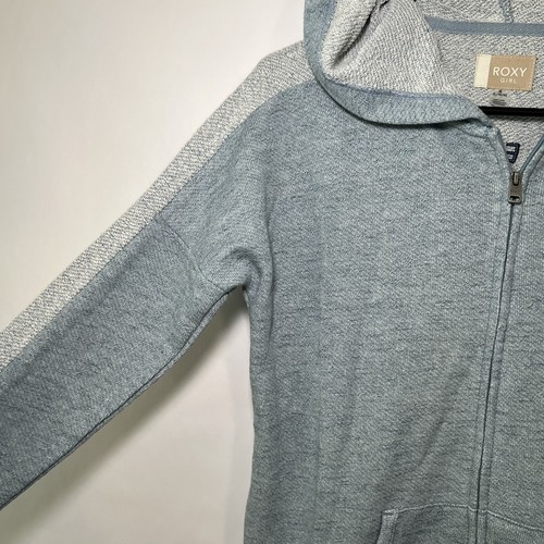 ROXY Girl Full Zip Hoodie Sweatshirt Youth Girls Size 14 XL Blue Back Graphic - Picture 6 of 10