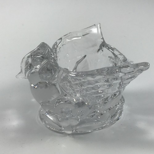 GORHAM "HOLIDAY TRADITIONS" CARDINAL Clear CRYSTAL Votive CANDLE HOLDER GERMANY - Picture 9 of 10